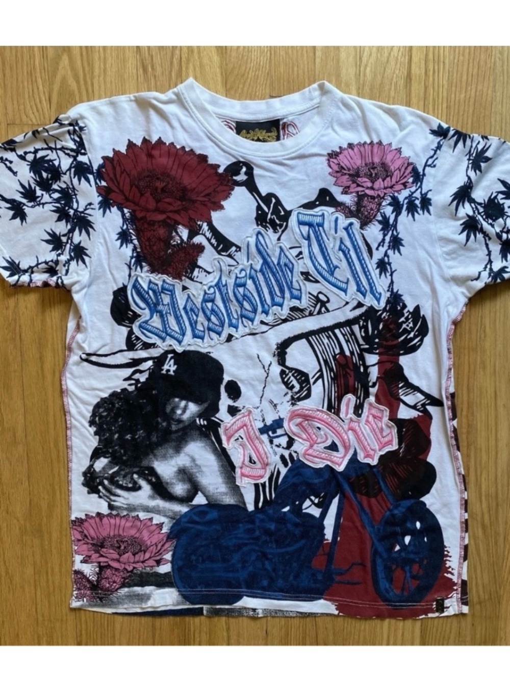 Vintage Y2K Westside Till I Die AOP Graphic T-Shirt Cyber Grunge All Over Design